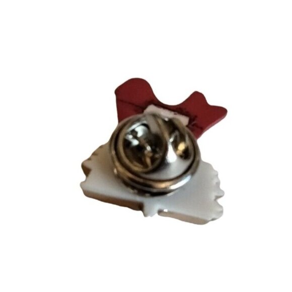 Let it Snow Sign Pinback Cardinal Snowballs Red Bird Winter Pin Brooch - Picture 4 of 4